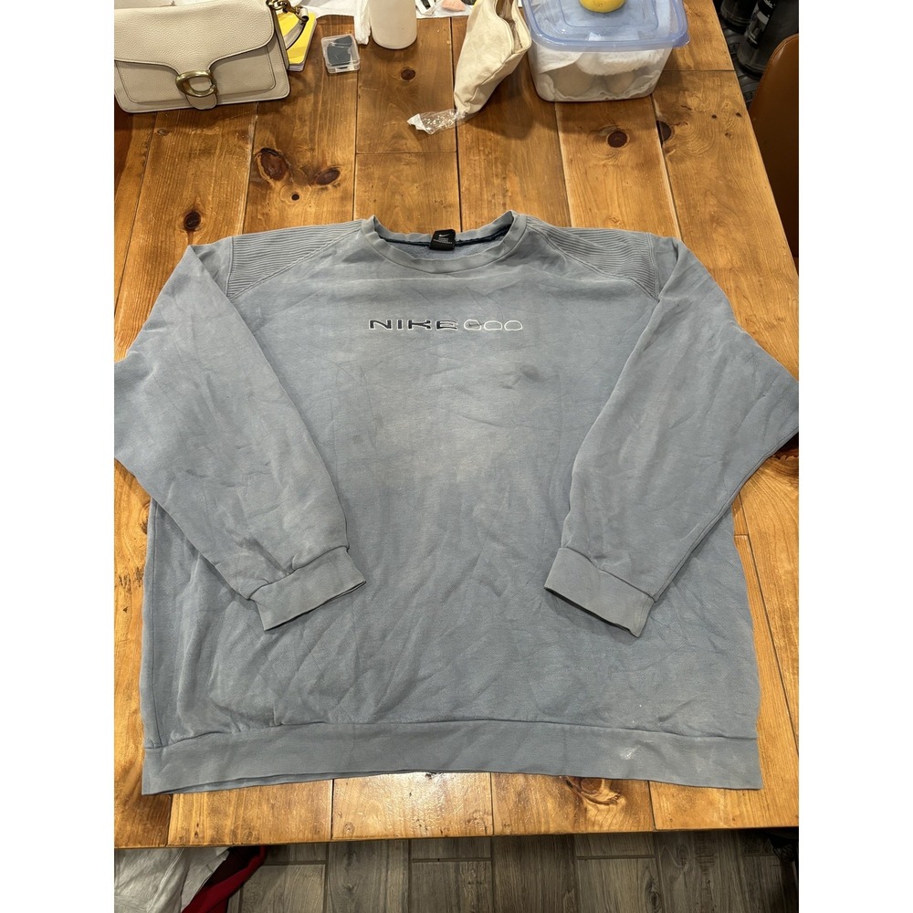 Nike Go Out XL Men's Dusty Blue Crewneck Sweatshirt Pullover Activewear Vintage